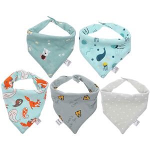 Kricely (As show, One size) 5Pcs Baby Dribble Bibs Super Absorbent Bibs for Newborn Infa Kricely (As show, One size) 5Pcs Baby Dribble Bibs Super Absorbent Bibs for Newborn Infa