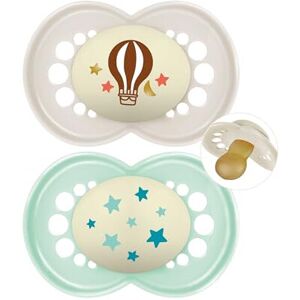 MAM Latex Original Night Soothers - 16+ Months, Steriliser Case MAM Latex Original Night Soothers - 16+ Months, Steriliser Case