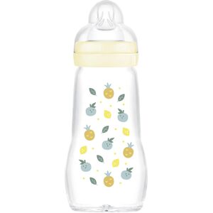 MAM Feel Good Glass Bottle 1 Pack (1 x 260ml) MAM Glass Bottle with Medium F MAM Feel Good Glass Bottle 1 Pack (1 x 260ml) MAM Glass Bottle with Medium F