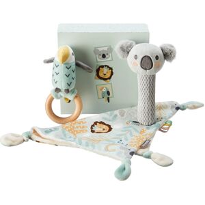 Nuby Animal Adventures Baby Gift Set ? 3-Piece Keepsake Set Comforter, Squeake Nuby Animal Adventures Baby Gift Set ? 3-Piece Keepsake Set Comforter, Squeake