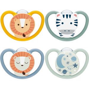 NUK Space Day & Night Baby Dummy 6-18 Months Glow-in-the-Dark Soothers with NUK Space Day & Night Baby Dummy 6-18 Months Glow-in-the-Dark Soothers with