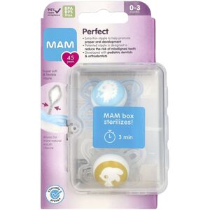 MAM, Perfect Pacifier, 0-3 Months, Boy, 2 Count MAM, Perfect Pacifier, 0-3 Months, Boy, 2 Count