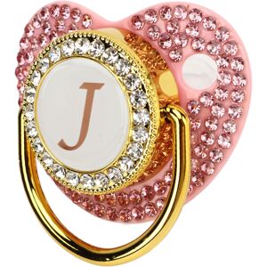 Unbranded Golden Baby Pacifier Rhinestone Curved Silicone 6-18M Unbranded Golden Baby Pacifier Rhinestone Curved Silicone 6-18M