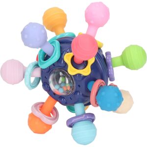 Unbranded Baby Silicone Teether Blue with Grasping Design and Rattle Feature Unbranded Baby Silicone Teether Blue with Grasping Design and Rattle Feature