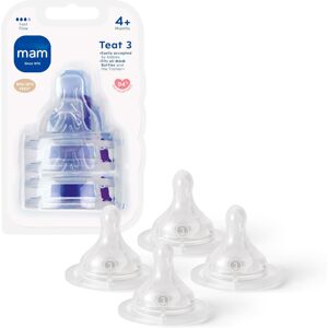 MAM Teats Size 3 4 Pack Fast Flow Suitable from 4+ Months Fits All MAM B MAM Teats Size 3 4 Pack Fast Flow Suitable from 4+ Months Fits All MAM B