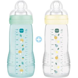 Set of 2 Bottles - MAM BABY - Easy Active - +6 months - 330 ml - Nipple flow X - Set of 2 Bottles - MAM BABY - Easy Active - +6 months - 330 ml - Nipple flow X -