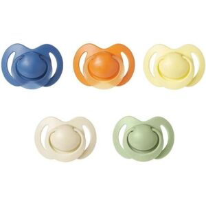Set of 5 orthodontic pacifiers - NUBY - Silicone - 18-36 months - Multicolor Set of 5 orthodontic pacifiers - NUBY - Silicone - 18-36 months - Multicolor