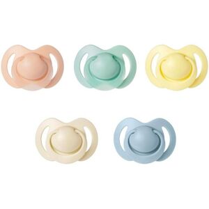 Set of 5 orthodontic pacifiers - NUBY - Silicone - 6-18 months - Multicolor Set of 5 orthodontic pacifiers - NUBY - Silicone - 6-18 months - Multicolor