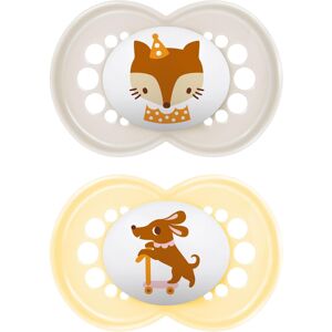 MAM Original 6+M Soother 2PK - Unisex Baby Soothers with Self Sterilising Travel MAM Original 6+M Soother 2PK - Unisex Baby Soothers with Self Sterilising Travel