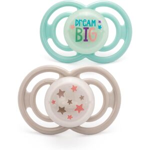 MAM Perfect Night Soothers 6-18 Months 2 Pack Glow in The Dark Dummies C MAM Perfect Night Soothers 6-18 Months 2 Pack Glow in The Dark Dummies C