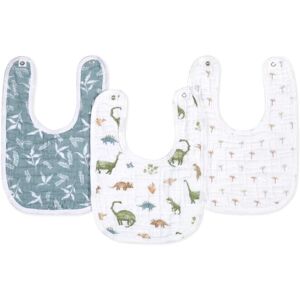 aden + anais? Essentials 3 Pack Cotton Muslin Baby Snap Bibs Dino Jungle aden + anais? Essentials 3 Pack Cotton Muslin Baby Snap Bibs Dino Jungle
