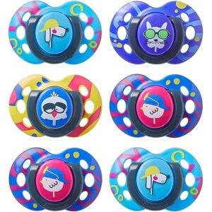 Tommee Tippee Fun Style Soothers, 6-18m, 6 Pack, Symmetrical Orthodontic Design, Tommee Tippee Fun Style Soothers, 6-18m, 6 Pack, Symmetrical Orthodontic Design,