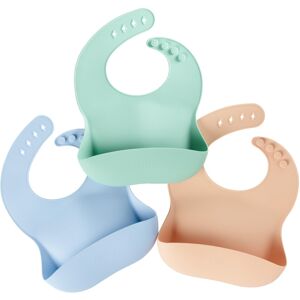 Nuby Pack of 3 Silicone Baby Bibs for Boys – Waterproof & Easy to Clean – Adjust Nuby Pack of 3 Silicone Baby Bibs for Boys – Waterproof & Easy to Clean – Adjust