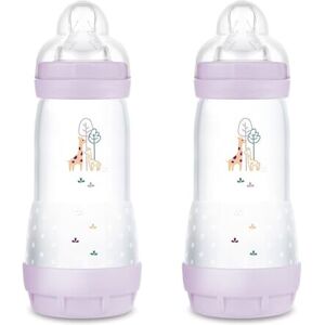 MAM Anti-Colic Baby bottles 320 ml, pack of 2 for girls, Teat size 2 (4 months+) MAM Anti-Colic Baby bottles 320 ml, pack of 2 for girls, Teat size 2 (4 months+)