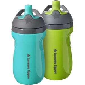 Tommee Tippee Insulated Sportee Bottle, 260ml, for Toddlers 12m+, 2 Pack, Green Tommee Tippee Insulated Sportee Bottle, 260ml, for Toddlers 12m+, 2 Pack, Green