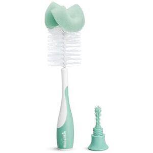 Mothercare Munchkin Sponge 2-in-1 Bottle Brush (Bonus Teat Brush Stored in Handle), Assorte Mothercare Munchkin Sponge 2-in-1 Bottle Brush (Bonus Teat Brush Stored in Handle), Assorte