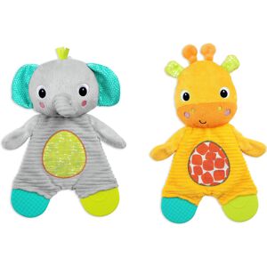 Bright Starts Snuggle & Teethe Plush Teether Toy - Elephant or Giraffe Assorted Bright Starts Snuggle & Teethe Plush Teether Toy - Elephant or Giraffe Assorted