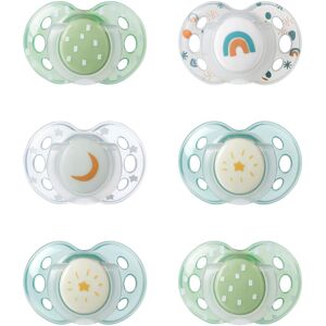 Tommee Tippee Nighttime Soothers, 18-36m, 6 Pack, Glow in The Dark, Varied Colou Tommee Tippee Nighttime Soothers, 18-36m, 6 Pack, Glow in The Dark, Varied Colou