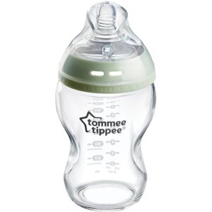 Tommee Tippee Natural Start Glass Baby Bottle for 0m+, 1x 250ml Baby Bottle with Tommee Tippee Natural Start Glass Baby Bottle for 0m+, 1x 250ml Baby Bottle with