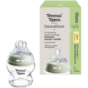 Tommee Tippee Closer to Nature Glass Baby Bottle, Slow Flow Breast-Like Teat wit Tommee Tippee Closer to Nature Glass Baby Bottle, Slow Flow Breast-Like Teat wit