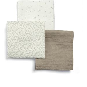 Mamas & Papas 3 Pack Large Cotton Muslin Squares, Welcome To The World, Seedling Mamas & Papas 3 Pack Large Cotton Muslin Squares, Welcome To The World, Seedling