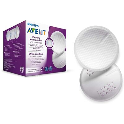 Philips Avent Disposable Breast Pads, SCF254/61, (Pack of 60) Philips Avent Disposable Breast Pads, SCF254/61, (Pack of 60)