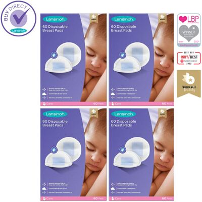 Lansinoh Disposable Nursing Breast Pads pack of 4 x 60 pads (240 count) Lansinoh Disposable Nursing Breast Pads pack of 4 x 60 pads (240 count)