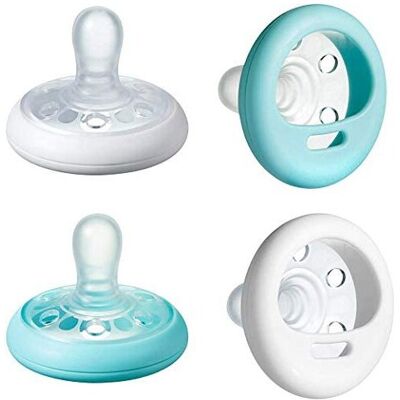 Tommee Tippee Closer to Nature Soother Pacifier BPA-Free Breast-Like Shape, Whit Tommee Tippee Closer to Nature Soother Pacifier BPA-Free Breast-Like Shape, Whit