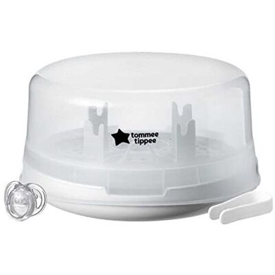Tommee Tippee Steriliser, Microwave Steam Steriliser for Baby Bottles, 4-Minute Tommee Tippee Steriliser, Microwave Steam Steriliser for Baby Bottles, 4-Minute