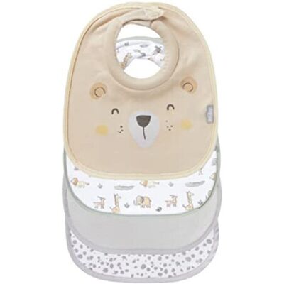 Nuby Snug and Dry Bibs Organic Cotton Machine Washable Padded Neckline (Pack of Nuby Snug and Dry Bibs Organic Cotton Machine Washable Padded Neckline (Pack of