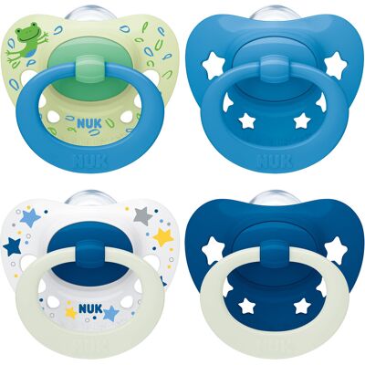 NUK Signature Day & Night Soother 18-36m - Heart-Shaped BPA-Free Silicone, Glow- NUK Signature Day & Night Soother 18-36m - Heart-Shaped BPA-Free Silicone, Glow-