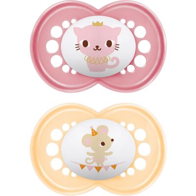 MAM - Original Soothers 6+ - Pink/Purple - Pack of 2 MAM - Original Soothers 6+ - Pink/Purple - Pack of 2