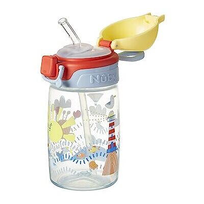 Nuby Super Straw Water Bottle - No Spill Toddler Sippy Cup 360ml - Water Bottle Nuby Super Straw Water Bottle - No Spill Toddler Sippy Cup 360ml - Water Bottle