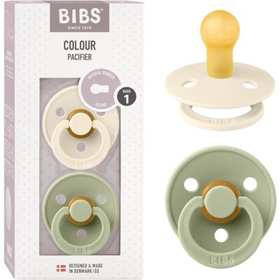 BIBS Colour Soother 2-Pack, BPA Free Dummy Pacifier, Round Nipple. Natural Rubbe BIBS Colour Soother 2-Pack, BPA Free Dummy Pacifier, Round Nipple. Natural Rubbe