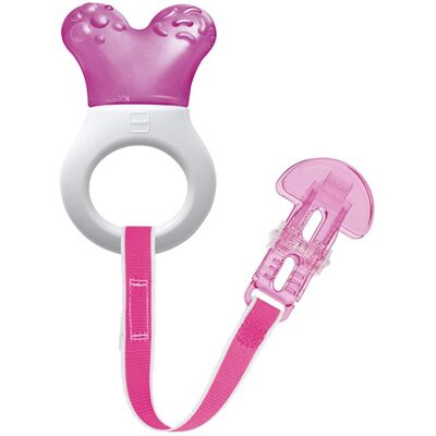 MAM Mini Cooler & Clip, Cooling Component Comforts Teething Babies, Sensitive Gums M MAM Mini Cooler & Clip, Cooling Component Comforts Teething Babies, Sensitive Gums M