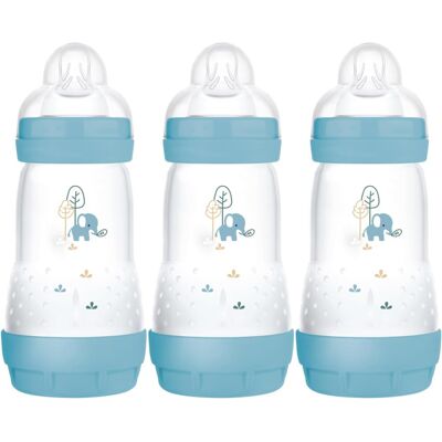 MAM Easy Start Self Sterilising Anti-Colic Baby Bottle Pack of 3 (260 ml), Anti- MAM Easy Start Self Sterilising Anti-Colic Baby Bottle Pack of 3 (260 ml), Anti-