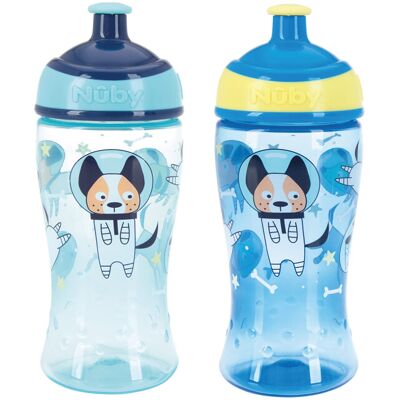 Nuby Super Slurp Water Bottle - No Spill Toddler Sippy Cup 360ml - Water Bottle Nuby Super Slurp Water Bottle - No Spill Toddler Sippy Cup 360ml - Water Bottle