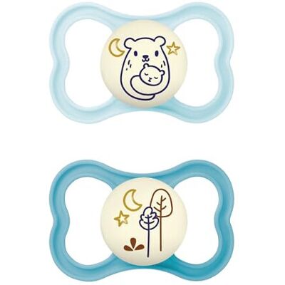 MAM Rubber Air Soothers - 16+mo - blue - 2pk - pacifier MAM Rubber Air Soothers - 16+mo - blue - 2pk - pacifier