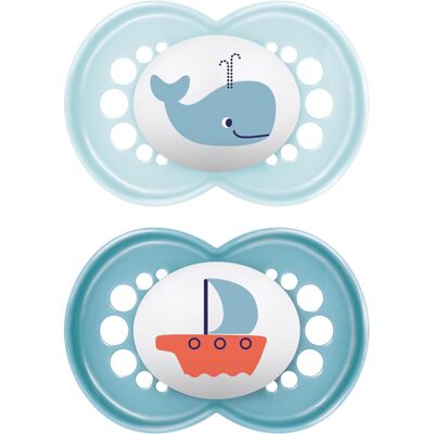 MAM - Original Soothers 16+ Months - White - Pack of 2 - Pacifier MAM - Original Soothers 16+ Months - White - Pack of 2 - Pacifier