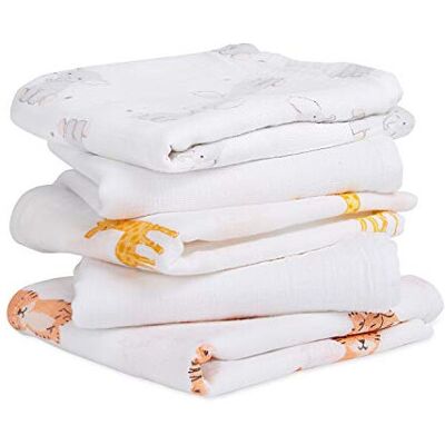 Aden + Anais essentials 100% Cotton Muslin Musy Squares, Multi-use Baby Cloths for Girls & Bo Aden + Anais essentials 100% Cotton Muslin Musy Squares, Multi-use Baby Cloths for Girls & Bo