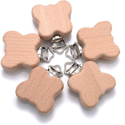 Maxpower (CC) 5Pcs/Lot New Arrival Lovely Wooden Pacifier Clip Natural Beech Wood Accesso Maxpower (CC) 5Pcs/Lot New Arrival Lovely Wooden Pacifier Clip Natural Beech Wood Accesso