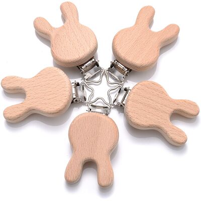 Maxpower (DD) 5Pcs/Lot New Arrival Lovely Wooden Pacifier Clip Natural Beech Wood Accesso Maxpower (DD) 5Pcs/Lot New Arrival Lovely Wooden Pacifier Clip Natural Beech Wood Accesso