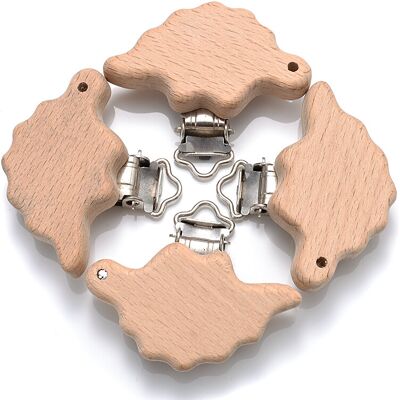 Maxpower (BB) 5Pcs/Lot New Arrival Lovely Wooden Pacifier Clip Natural Beech Wood Accesso Maxpower (BB) 5Pcs/Lot New Arrival Lovely Wooden Pacifier Clip Natural Beech Wood Accesso