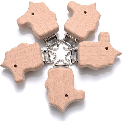 Maxpower (HH) 5Pcs/Lot New Arrival Lovely Wooden Pacifier Clip Natural Beech Wood Accesso Maxpower (HH) 5Pcs/Lot New Arrival Lovely Wooden Pacifier Clip Natural Beech Wood Accesso
