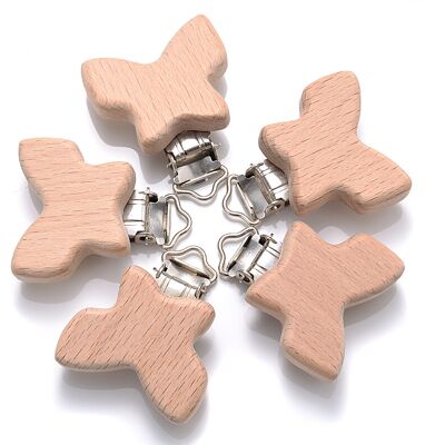 Maxpower (EE) 5Pcs/Lot New Arrival Lovely Wooden Pacifier Clip Natural Beech Wood Accesso Maxpower (EE) 5Pcs/Lot New Arrival Lovely Wooden Pacifier Clip Natural Beech Wood Accesso
