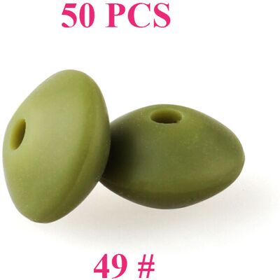 Maxpower (49) 50pcs Baby Silicone Beads 12mm Lentil Beads Food Grade DIY pacifier clip Ne Maxpower (49) 50pcs Baby Silicone Beads 12mm Lentil Beads Food Grade DIY pacifier clip Ne