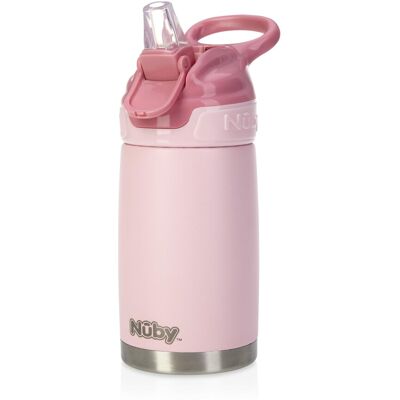 Nuby Pink Thirsty Kids No Spill Flip-It Travel Cup - 10 Oz Nuby Pink Thirsty Kids No Spill Flip-It Travel Cup - 10 Oz