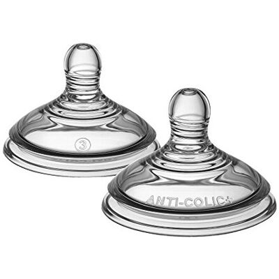 Tommee Tippee Natural Start Advanced Anti-Colic Bottle Teats - Fast Flow (6+ Mon Tommee Tippee Natural Start Advanced Anti-Colic Bottle Teats - Fast Flow (6+ Mon