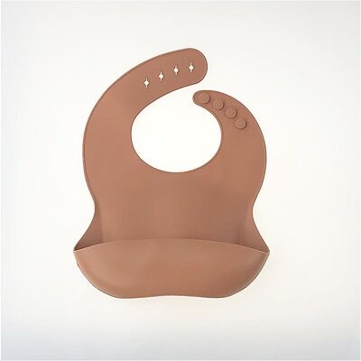 Unbranded (As show, One size) Orange Red Silicone Bib Waterproof No-rinse Silicone Drool T Unbranded (As show, One size) Orange Red Silicone Bib Waterproof No-rinse Silicone Drool T