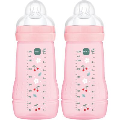 MAM Easy Active Bottles 2 Pack (2 x 270ml) Medium Flow MAM Teats Size 2 Ba MAM Easy Active Bottles 2 Pack (2 x 270ml) Medium Flow MAM Teats Size 2 Ba